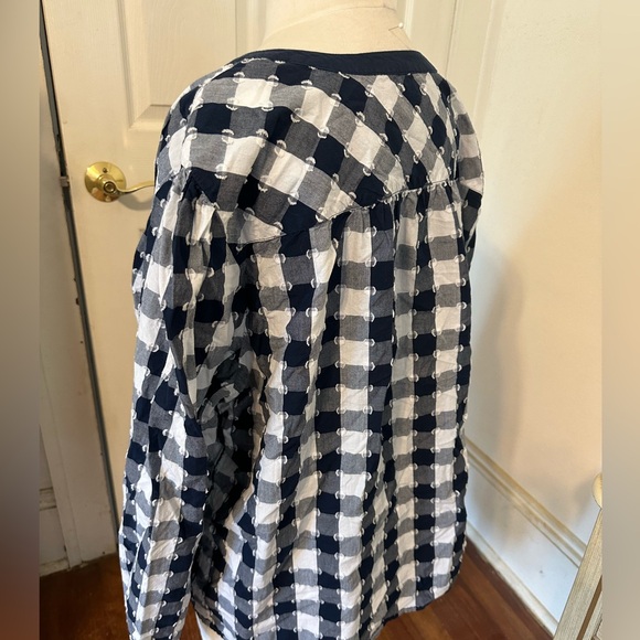 Kim rogers size 2X plaid blouse - Picture 3 of 4